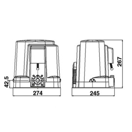 complete unit set Wireless (Sliding) pulls up to 500 kg, including the motor and photocell KIT K500 WIFI